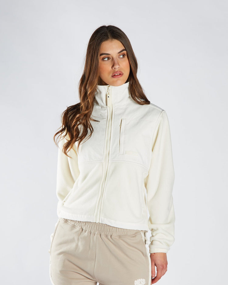 Gilly Fleece Hybrid Jacket Soft Ivory