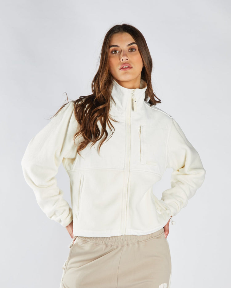 Gilly Fleece Hybrid Jacket Soft Ivory