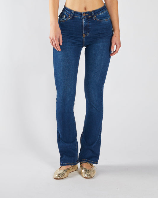 Gina Hr Bootleg Medium Blue Wash