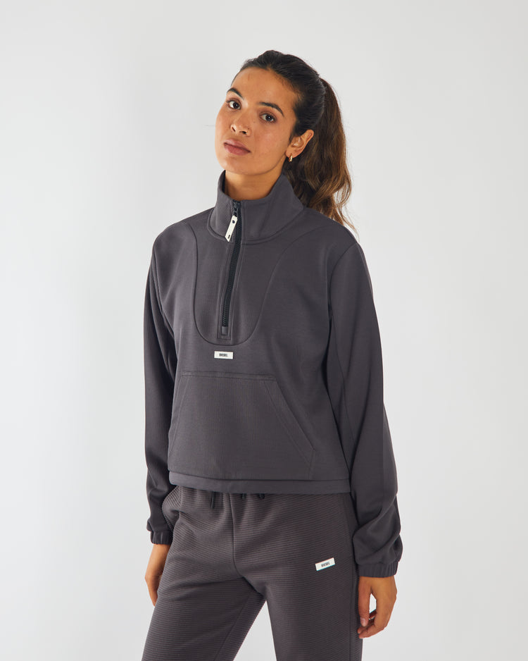 Hana Half Zip Dark Slate