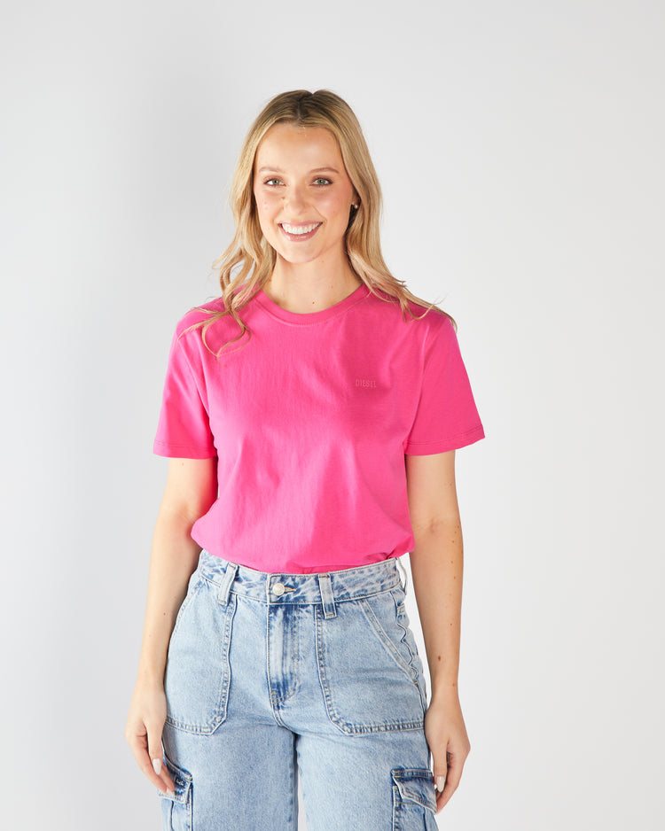 Jada Basic O Neck Cherry Pink