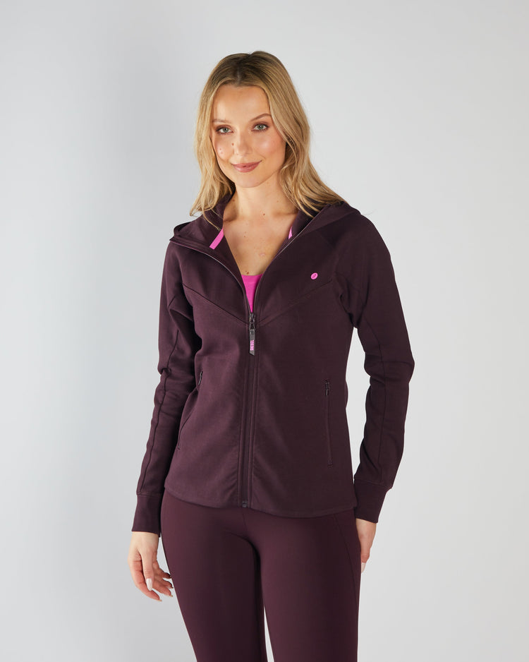 Kai Full Zip Hoody Plum