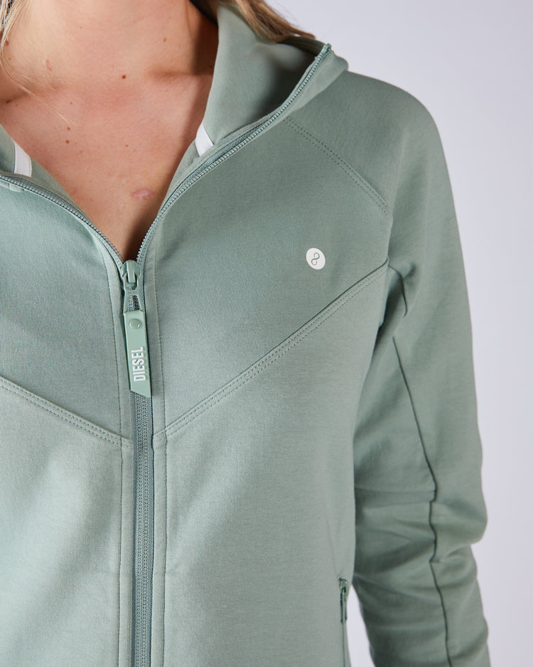 Kai Full Zip Hoody Moss Green