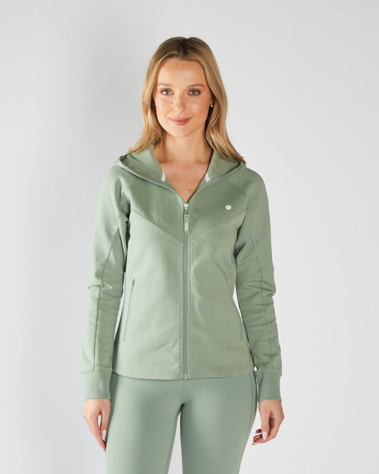Kai Full Zip Hoody Moss Green