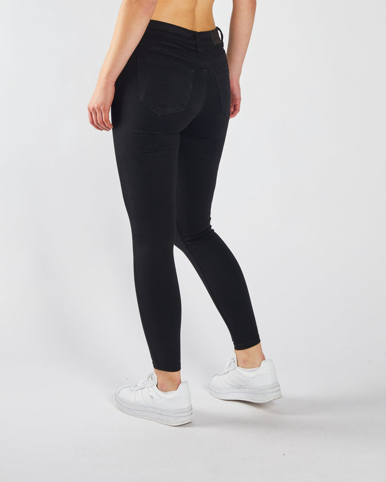 Kayla Mid Rise Skinny Black