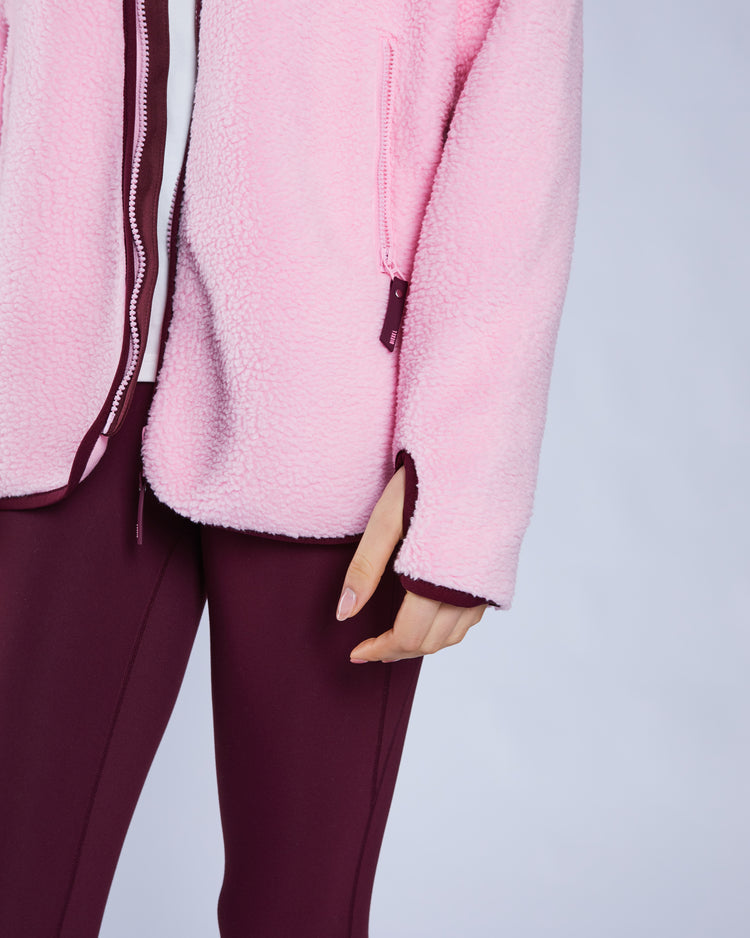 Laura Fleece Zipper Blossom Pink