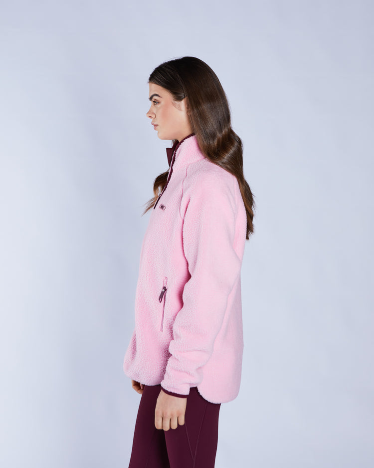 Laura Fleece Zipper Blossom Pink