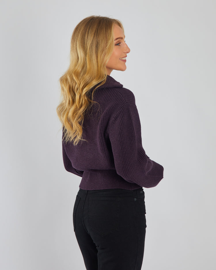 Marcelle Knit Plum Perfect Melange