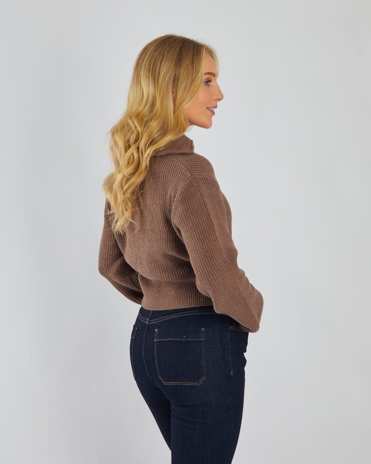 Marcelle Knit Mink Brown Melange