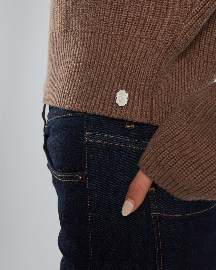 Marcelle Knit Mink Brown Melange