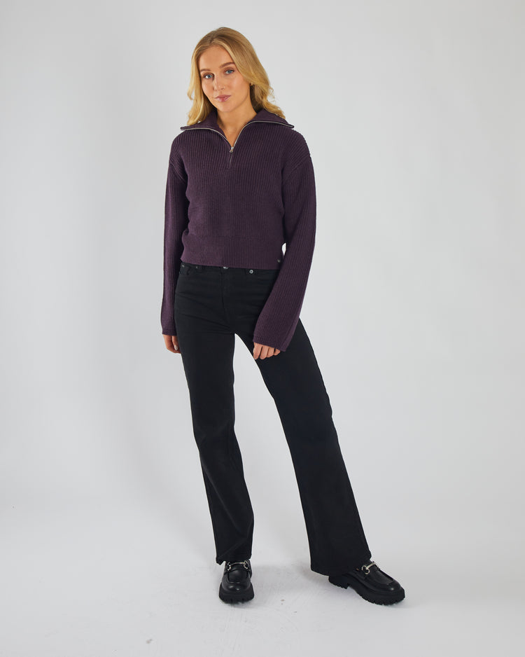 Marcelle Knit Plum Perfect Melange
