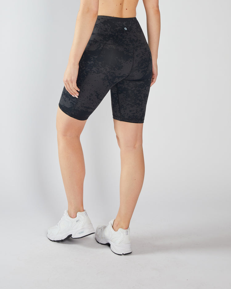 Maya Bicycle Short Black Acid Wash