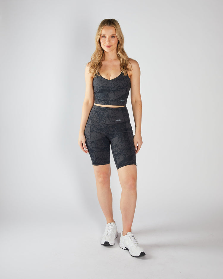 Mia Vest Black Acid Wash