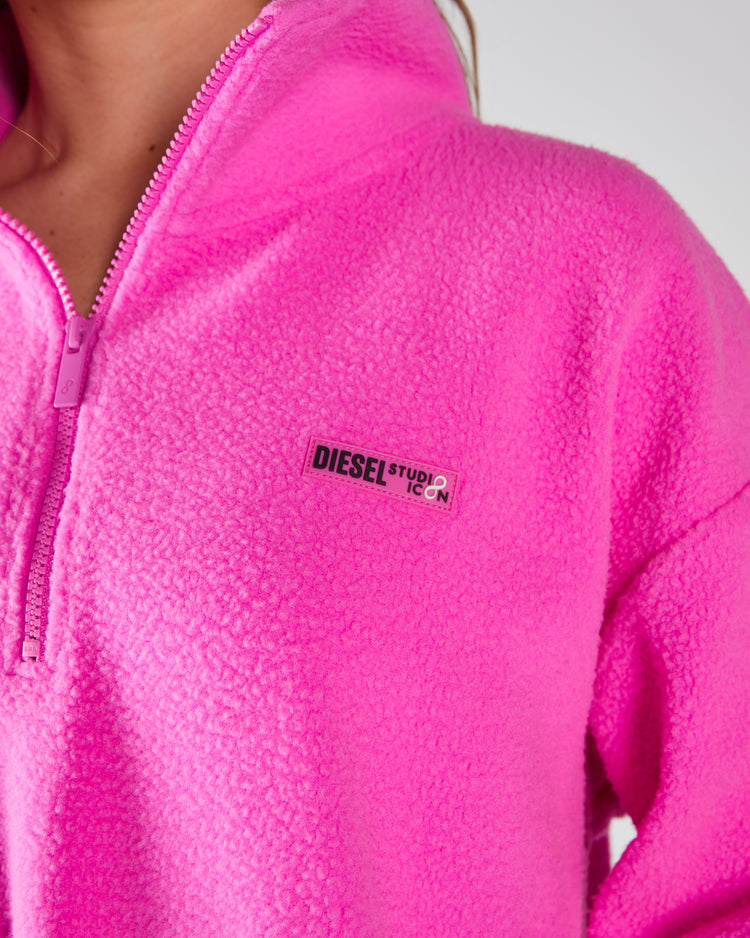 Mazie Fleece Half Zip Neon Pink