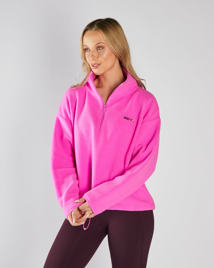 Mazie Fleece Half Zip Neon Pink
