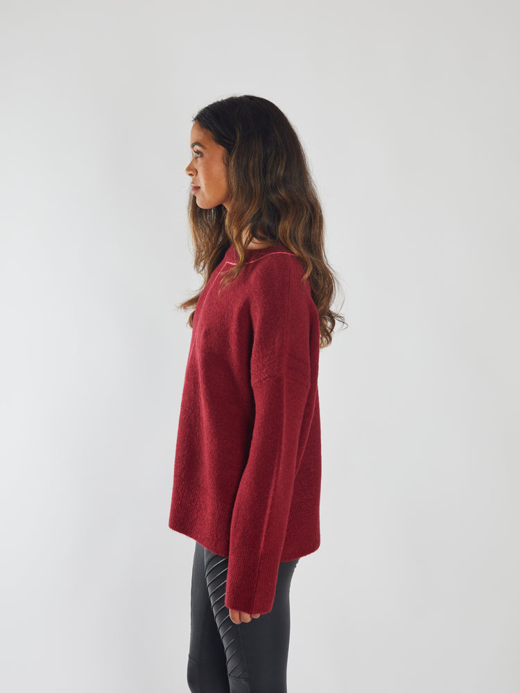 Memphis Knit Cherry Lacquer