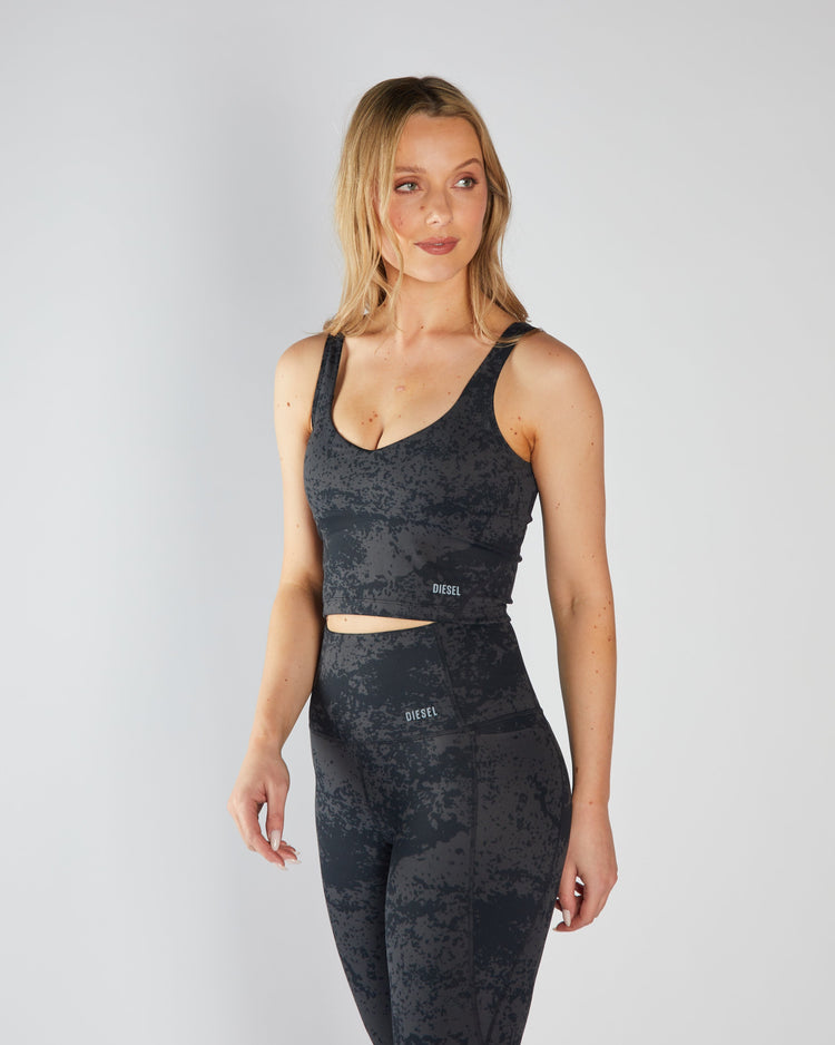 Mia Vest Black Acid Wash