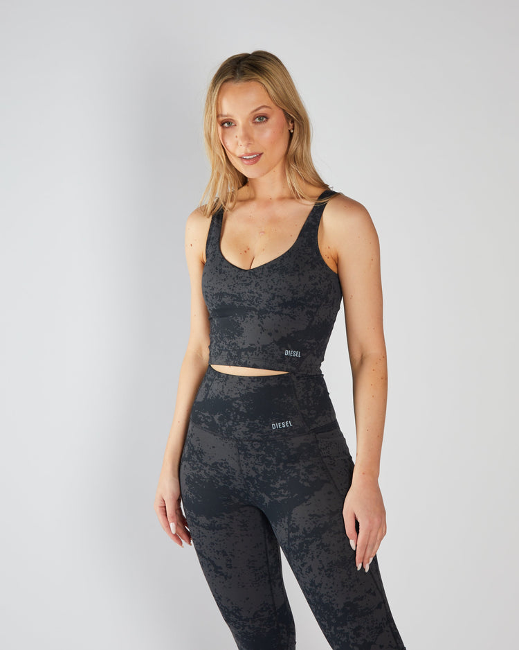 Mia Vest Black Acid Wash