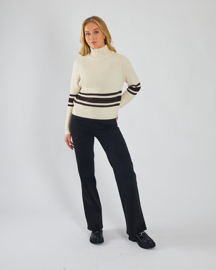 Millie Knit Stone White