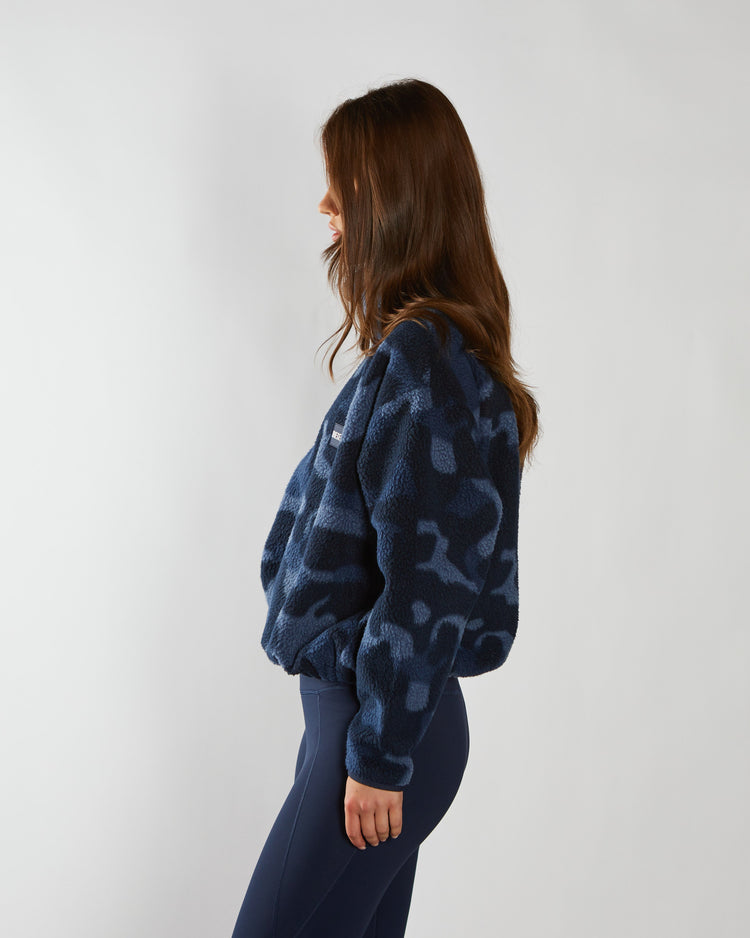 Mimi Half Zip Camo Print