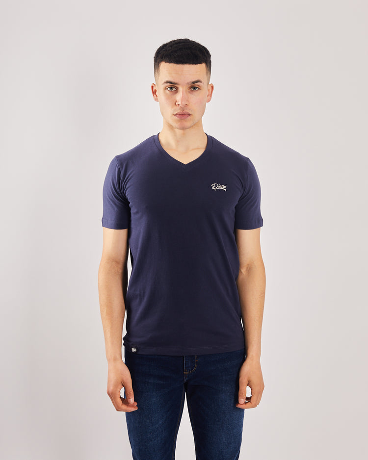 Basic Oakley V Neck Tee Navy Iris