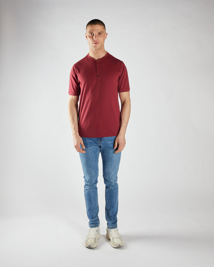 Pacey Henley Tibetan Red