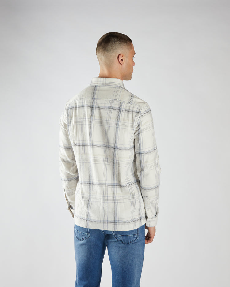 Pavel Check Shirt Sable Stone