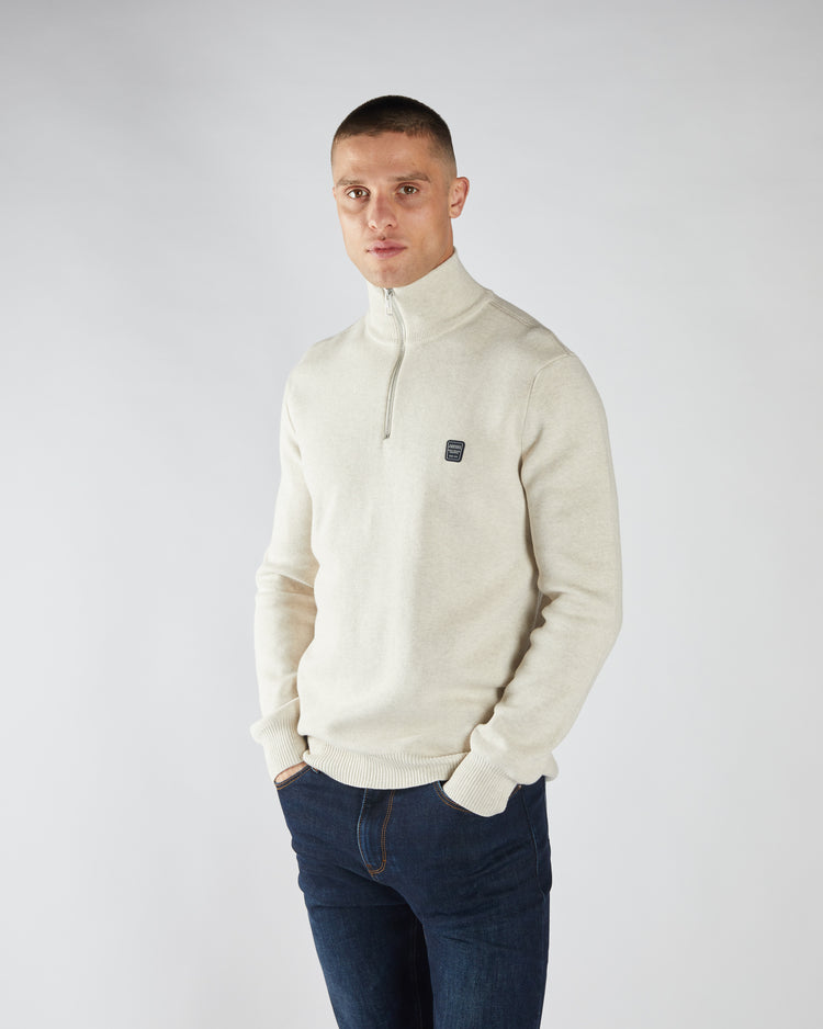 Pete Half Zip Crumb Marl