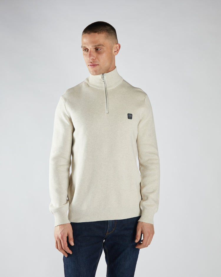 Pete Half Zip Crumb Marl