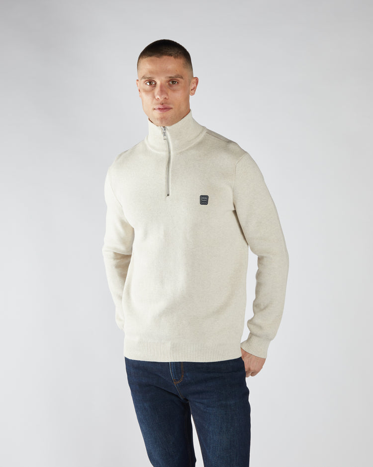 Pete Half Zip Crumb Marl
