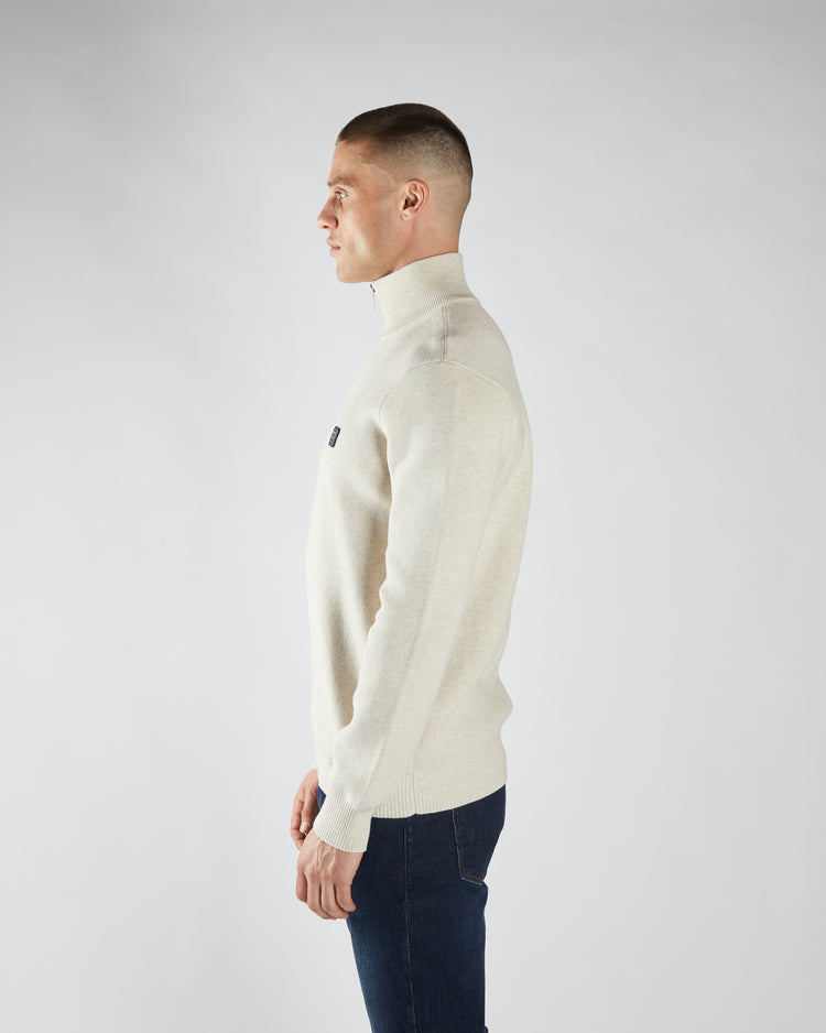 Pete Half Zip Crumb Marl