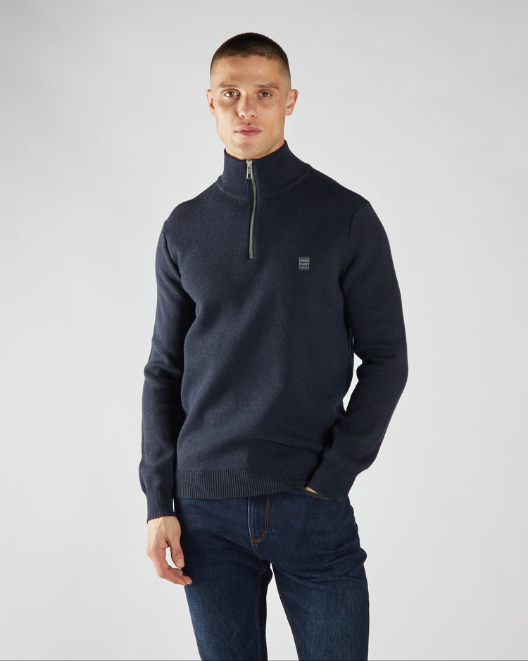 Pete Half Zip Midnight Blue Marl