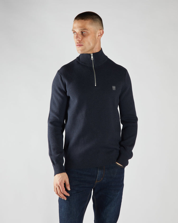 Pete Half Zip Midnight Blue Marl