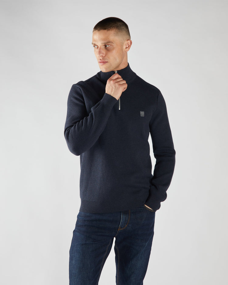Pete Half Zip Midnight Blue Marl