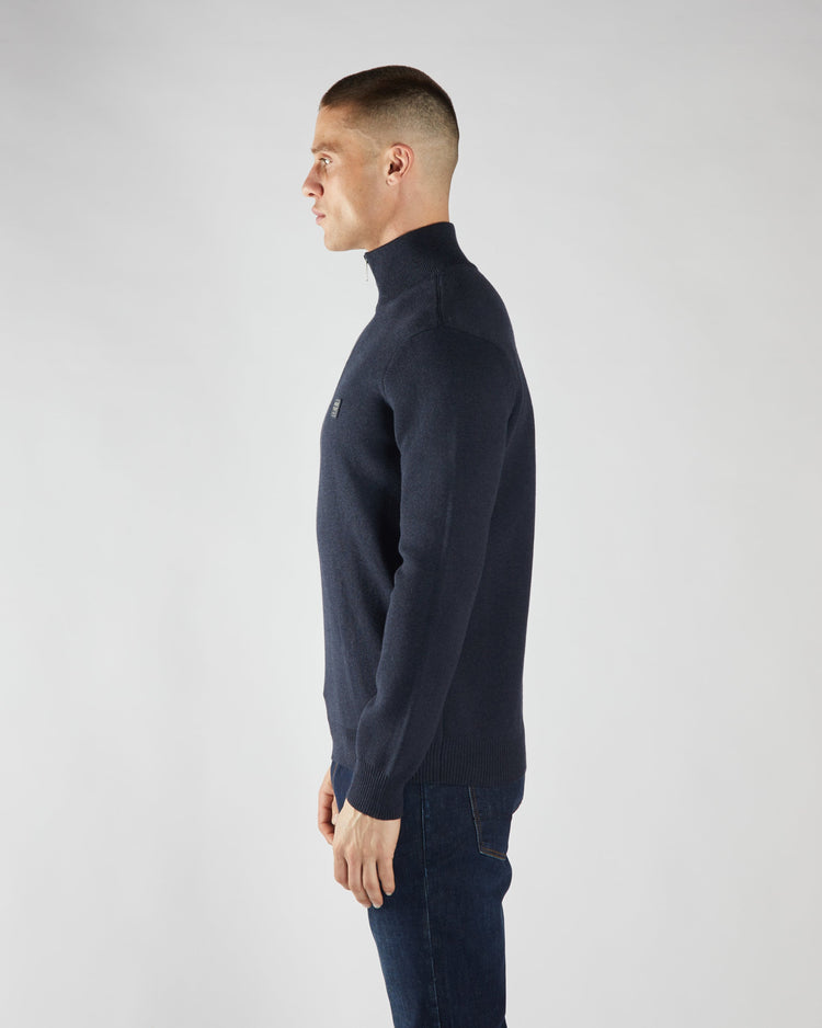 Pete Half Zip Midnight Blue Marl