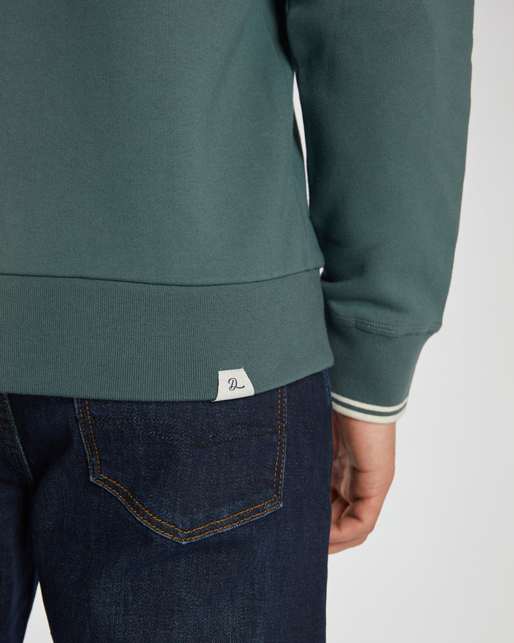 Presley Half Zip Lawn Green