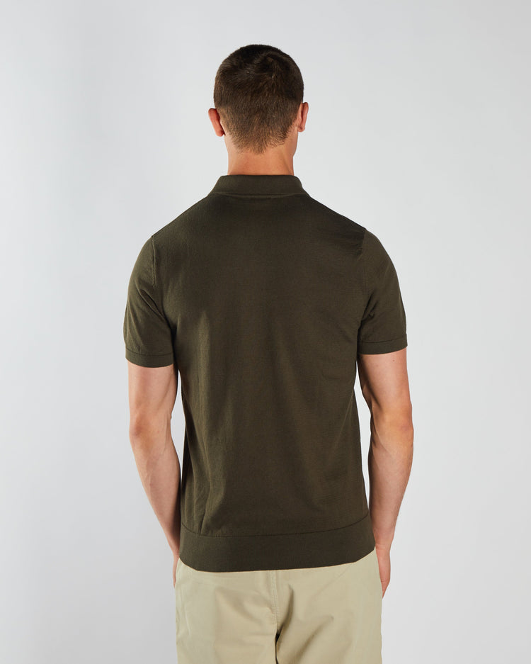 Ricardo Knitted Polo Monaco Green