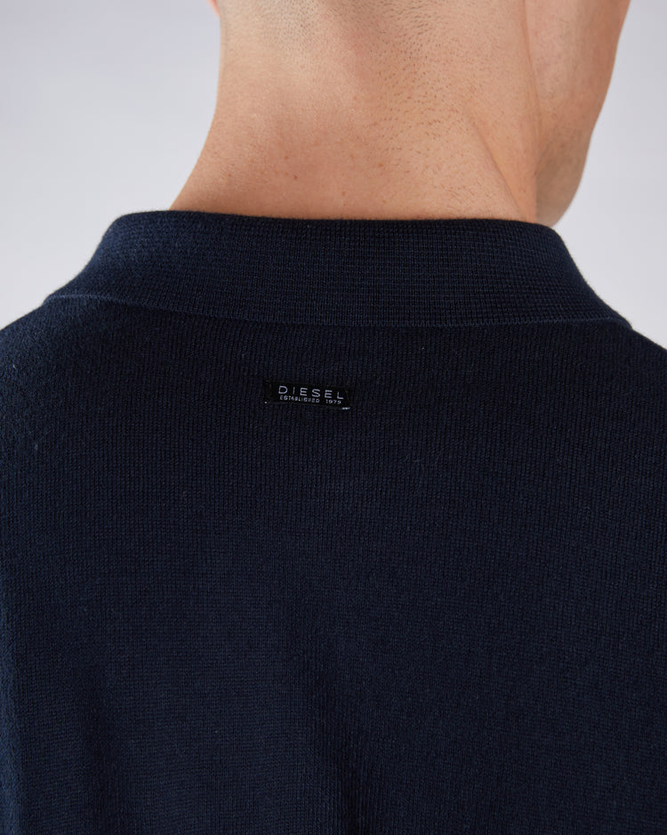 Ricardo Knitted Polo Salute Navy