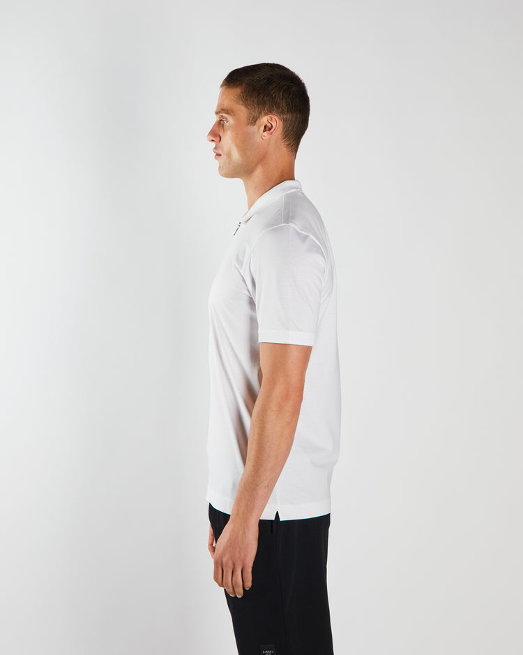Rian Zip Polo Liberty White