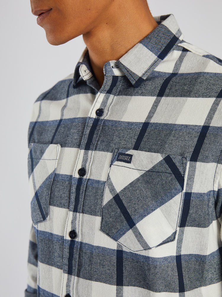 Sawyer LS Shirt Navy Check