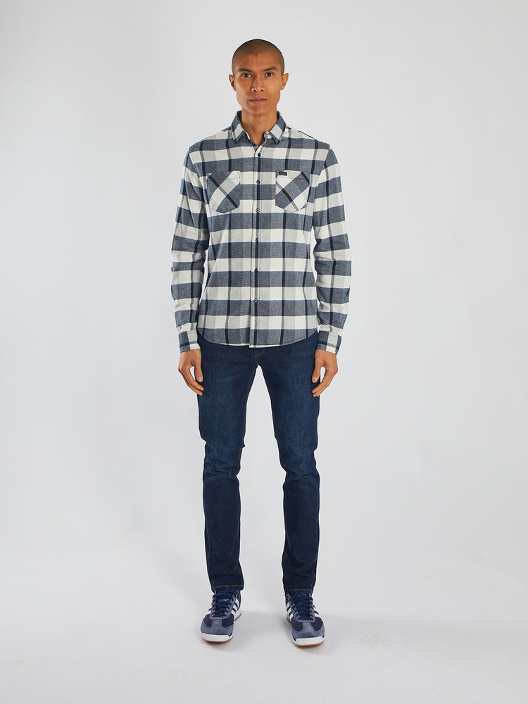 Sawyer LS Shirt Navy Check