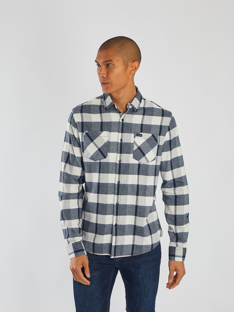 Sawyer LS Shirt Navy Check