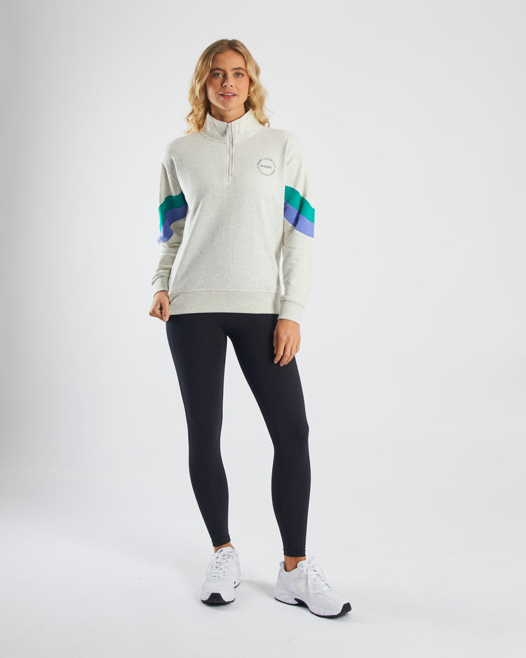 Sorana Half Zip Light Grey Melange