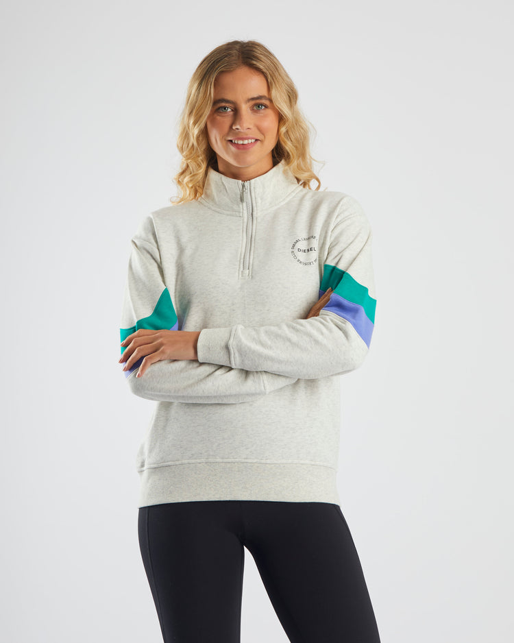 Sorana Half Zip Light Grey Melange