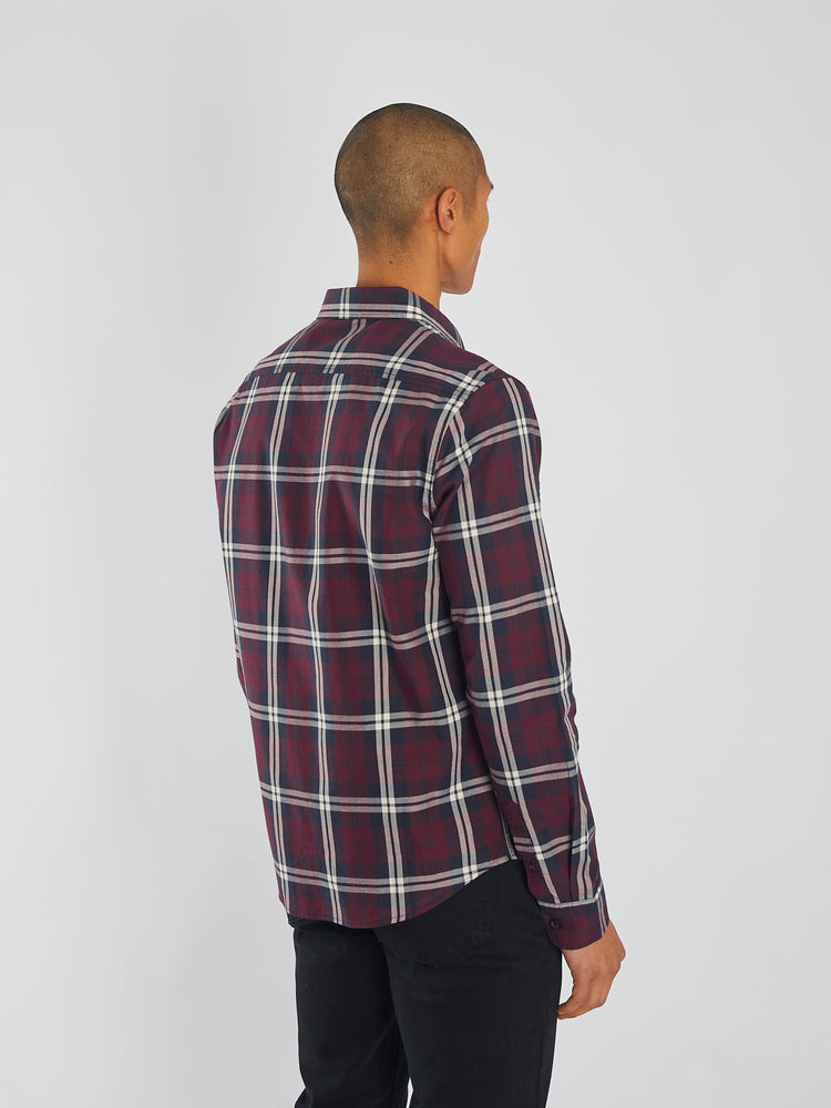 Talbot LS Shirt Wine Port Check