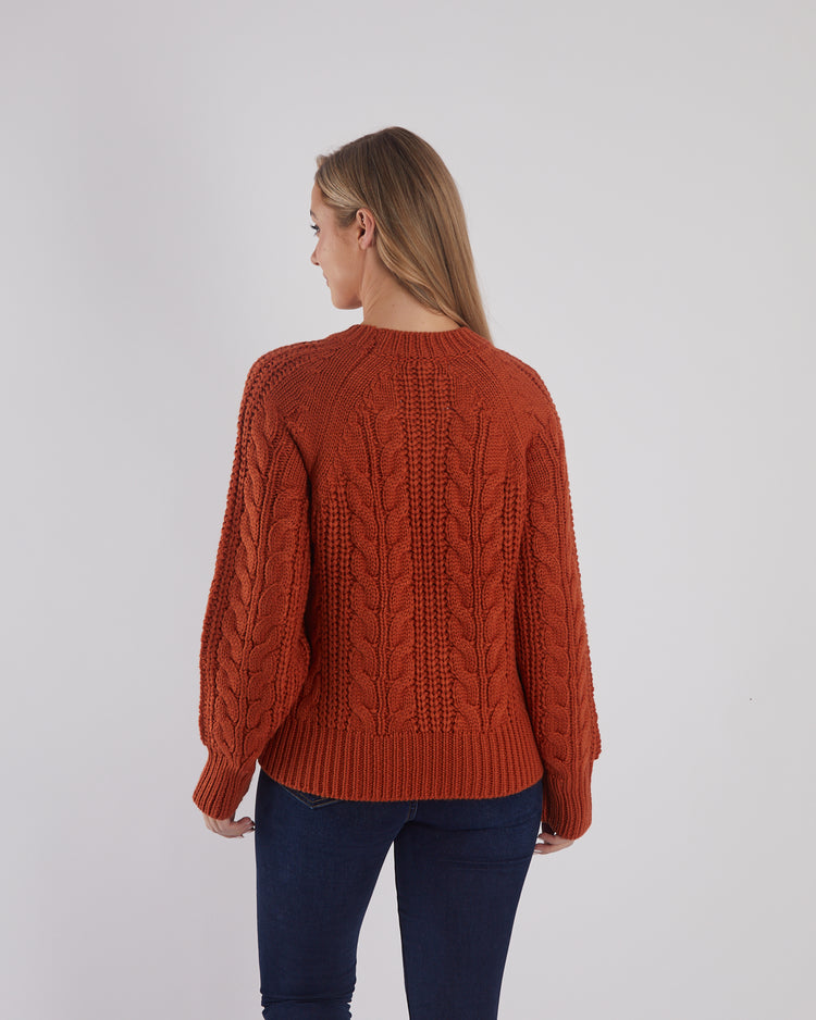 Tansy Knit Cinnamon Orange