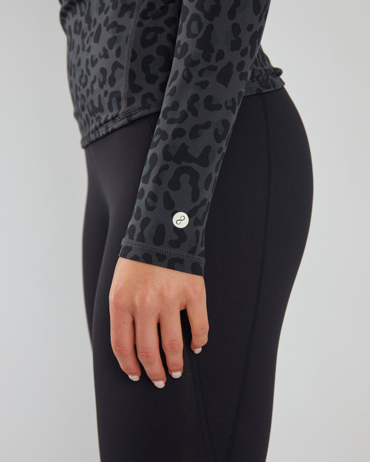 Thalia Long Sleeve Top Leopard Print