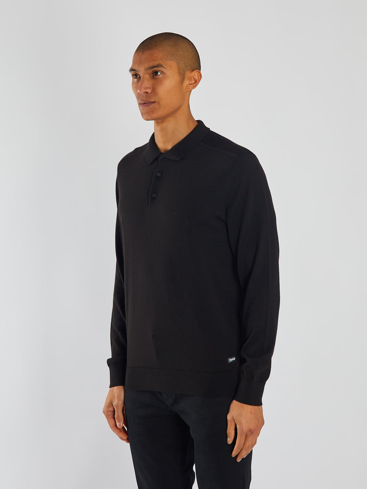 Trey Polo Knit Matte Black