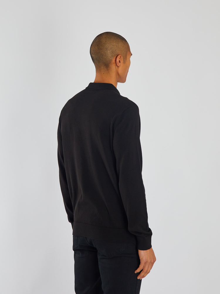 Trey Polo Knit Matte Black
