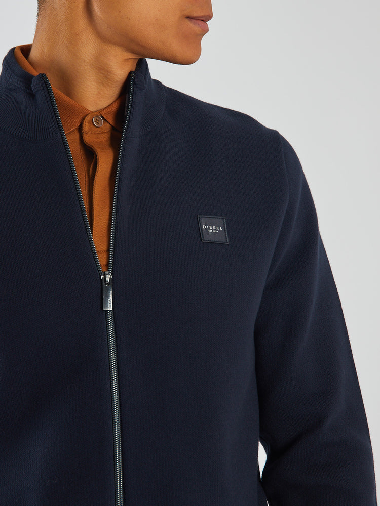 Troy Full Zip Knit North Navy